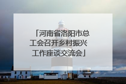 河南省洛阳市总工会召开乡村振兴工作座谈交流会