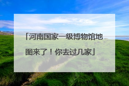 河南国家一级博物馆地图来了！你去过几家