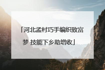 河北孟村巧手编织致富梦 技能下乡助增收