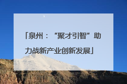 泉州：“聚才引智”助力战新产业创新发展