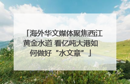 海外华文媒体聚焦西江黄金水道 看亿吨大港如何做好“水文章”
