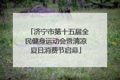 济宁市第十五届全民健身运动会暨清凉夏日消费节启幕