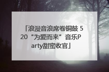 浪漫音浪席卷铜鼓 520“为爱而来”音乐Party甜蜜收官