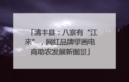 清丰县：八寨有“江来”，网红品牌擘画电商助农发展新图景