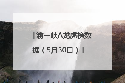 渝三峡A龙虎榜数据（5月30日）