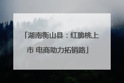 湖南衡山县：红脆桃上市 电商助力拓销路
