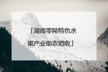 湖南零陵特色水果产业助农增收