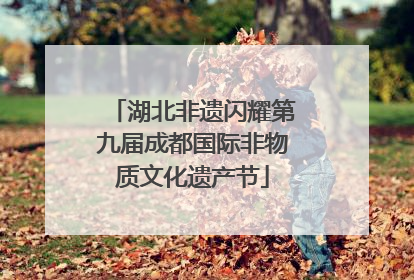 湖北非遗闪耀第九届成都国际非物质文化遗产节