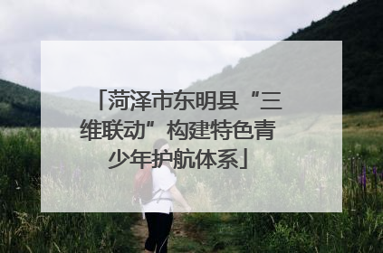 菏泽市东明县“三维联动”构建特色青少年护航体系