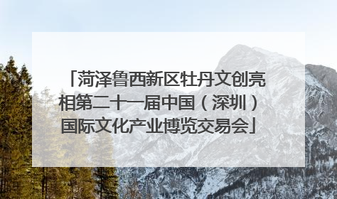 菏泽鲁西新区牡丹文创亮相第二十一届中国（深圳）国际文化产业博览交易会