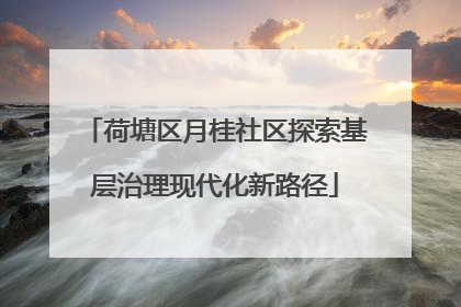 荷塘区月桂社区探索基层治理现代化新路径