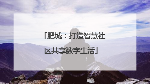 肥城：打造智慧社区共享数字生活