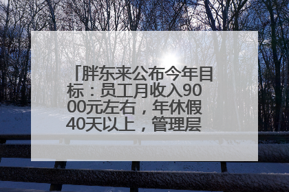 胖东来公布今年目标：员工月收入9000元左右，年休假40天以上，管理层人均分配70万元