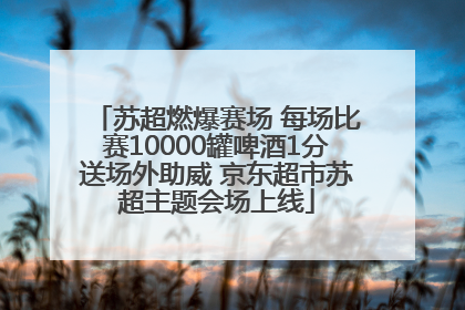苏超燃爆赛场 每场比赛10000罐啤酒1分送场外助威 京东超市苏超主题会场上线