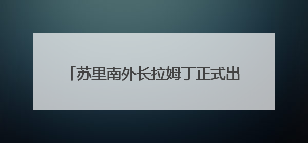 苏里南外长拉姆丁正式出任美洲国家组织秘书长