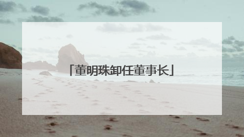 董明珠卸任董事长