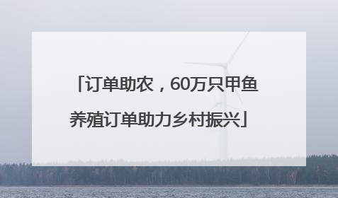 订单助农，60万只甲鱼养殖订单助力乡村振兴