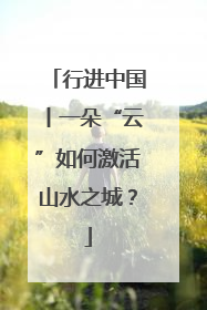 行进中国丨一朵“云”如何激活山水之城？