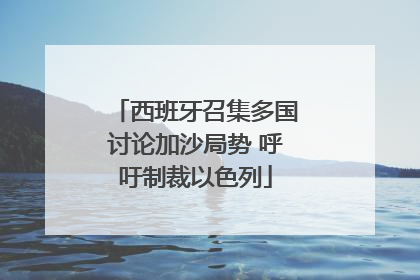 西班牙召集多国讨论加沙局势 呼吁制裁以色列
