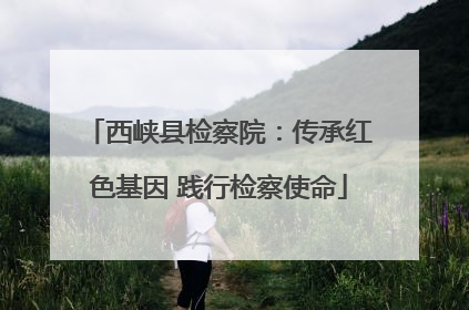 西峡县检察院：传承红色基因 践行检察使命