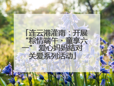 连云港灌南：开展“粽情端午・童享六一” 爱心妈妈结对关爱系列活动