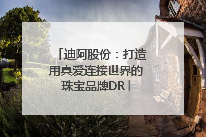 迪阿股份：打造用真爱连接世界的珠宝品牌DR