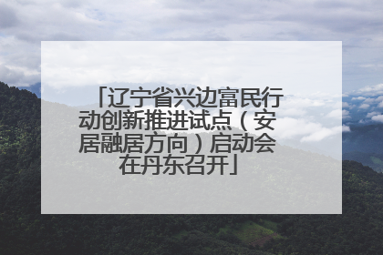 辽宁省兴边富民行动创新推进试点（安居融居方向）启动会在丹东召开