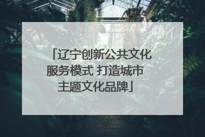 辽宁创新公共文化服务模式 打造城市主题文化品牌