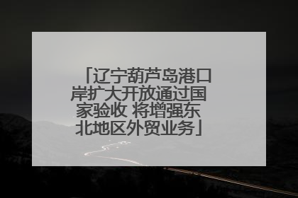 辽宁葫芦岛港口岸扩大开放通过国家验收 将增强东北地区外贸业务