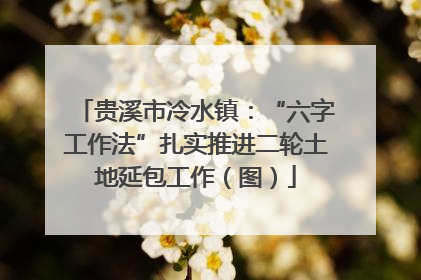 贵溪市冷水镇：“六字工作法”扎实推进二轮土地延包工作（图）
