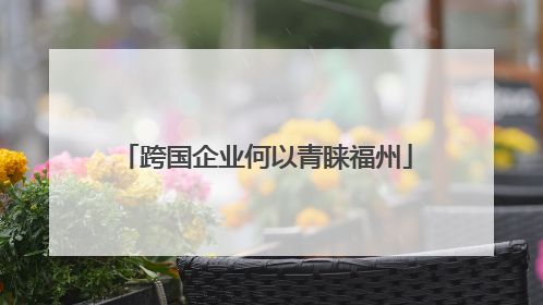 跨国企业何以青睐福州