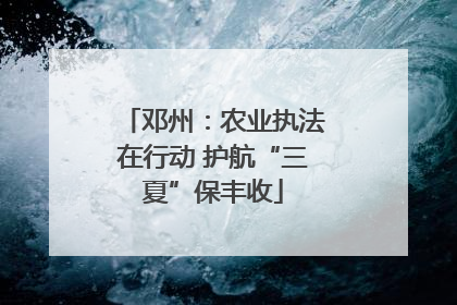 邓州：农业执法在行动 护航“三夏”保丰收