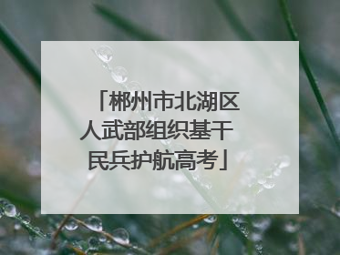 郴州市北湖区人武部组织基干民兵护航高考