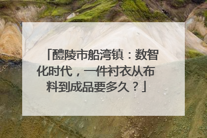 醴陵市船湾镇：数智化时代，一件衬衣从布料到成品要多久？