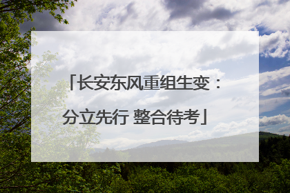长安东风重组生变：分立先行 整合待考