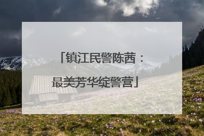 镇江民警陈茜：最美芳华绽警营