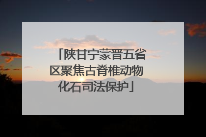 陕甘宁蒙晋五省区聚焦古脊椎动物化石司法保护