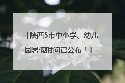 陕西5市中小学、幼儿园暑假时间已公布！