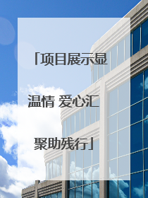 项目展示显温情 爱心汇聚助残行