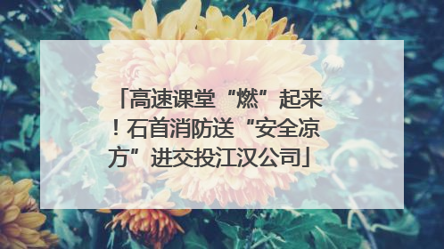 高速课堂“燃”起来！石首消防送“安全凉方”进交投江汉公司