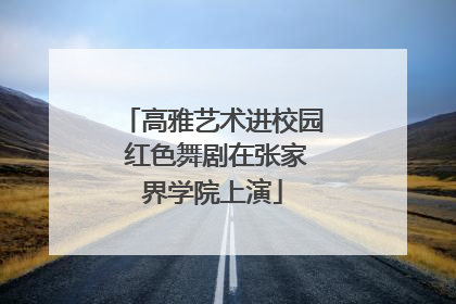 高雅艺术进校园 红色舞剧在张家界学院上演