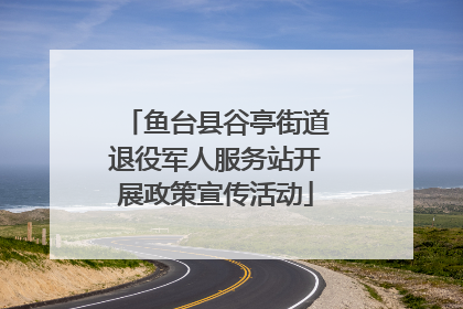 鱼台县谷亭街道退役军人服务站开展政策宣传活动