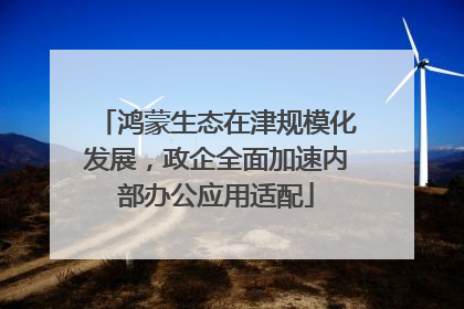 鸿蒙生态在津规模化发展，政企全面加速内部办公应用适配