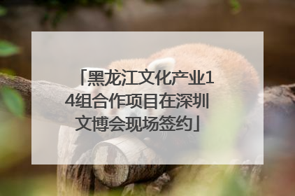 黑龙江文化产业14组合作项目在深圳文博会现场签约