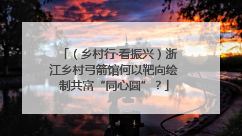 （乡村行·看振兴）浙江乡村弓箭馆何以靶向绘制共富“同心圆”？