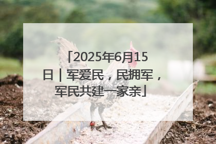 2025年6月15日｜军爱民，民拥军，军民共建一家亲
