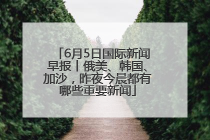 6月5日国际新闻早报丨俄美、韩国、加沙，昨夜今晨都有哪些重要新闻