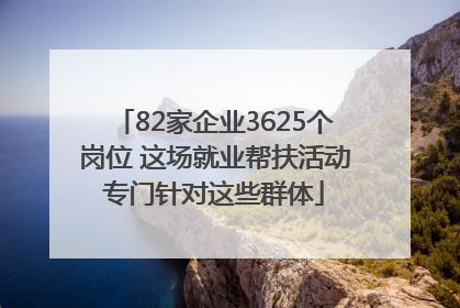 82家企业3625个岗位 这场就业帮扶活动专门针对这些群体