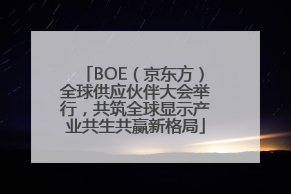 BOE（京东方）全球供应伙伴大会举行，共筑全球显示产业共生共赢新格局