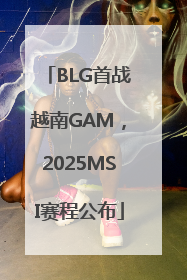 BLG首战越南GAM，2025MSI赛程公布